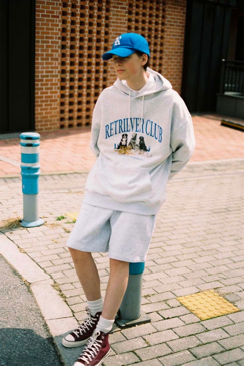 리트리버클럽_리트리버 프렌즈 후디_M(기모)_멜란지 그레이 상품이미지1