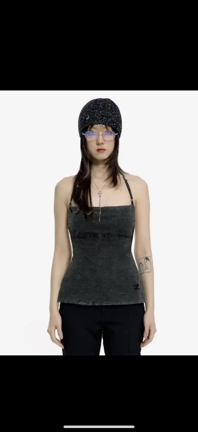 Roughneck 러프넥 데님 슬리브리스 탑 상품이미지2