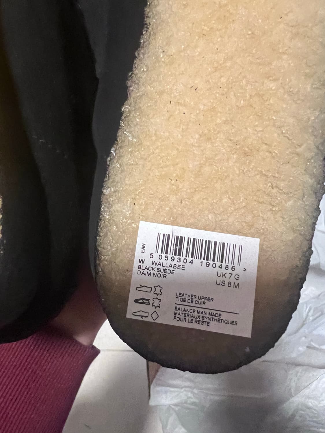 클락스 왈라비 블랙 스웨이드 uk7 새제품 상품이미지3