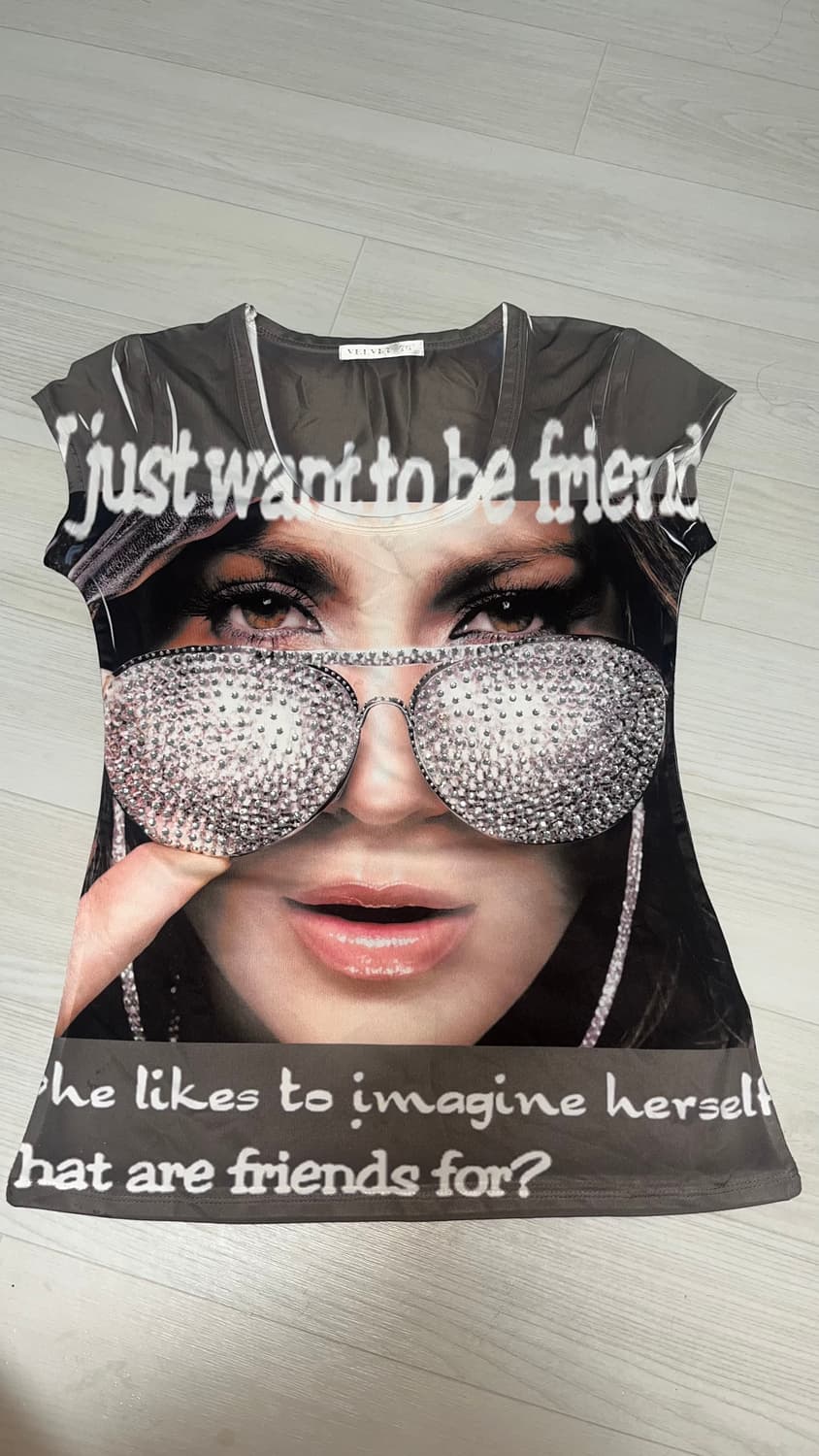 개이쁜 큐빅 딱붙반팔 상품이미지2