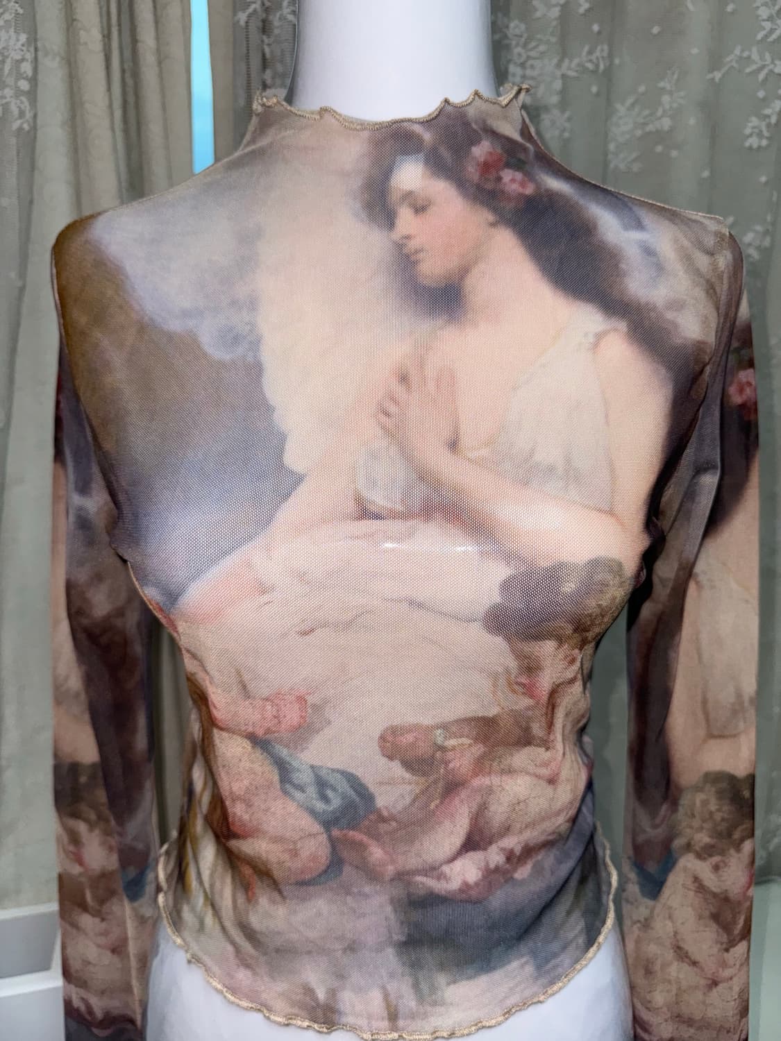 Vintage see-through crop sleeve 상품이미지3