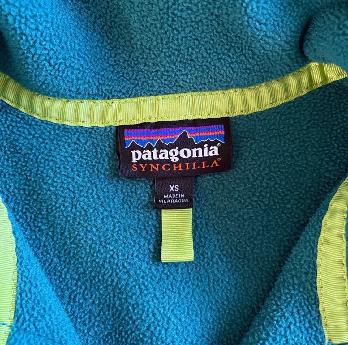 파타고니아 신칠라 그린/블루 Men's XS 상품이미지4