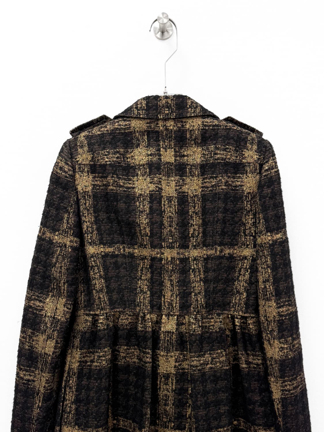 버버리 런던 골드 메탈릭 트위드 코트 상품이미지5