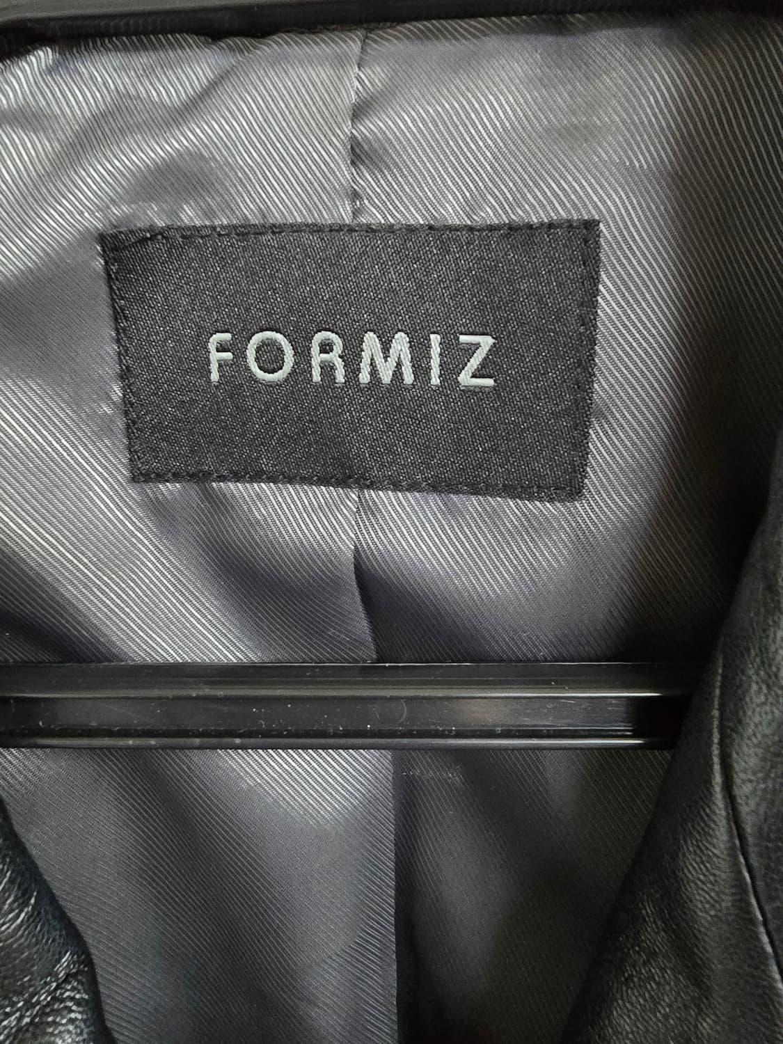 FORMIZ 블랙 레더 라이더 자켓 (2034) 상품이미지3