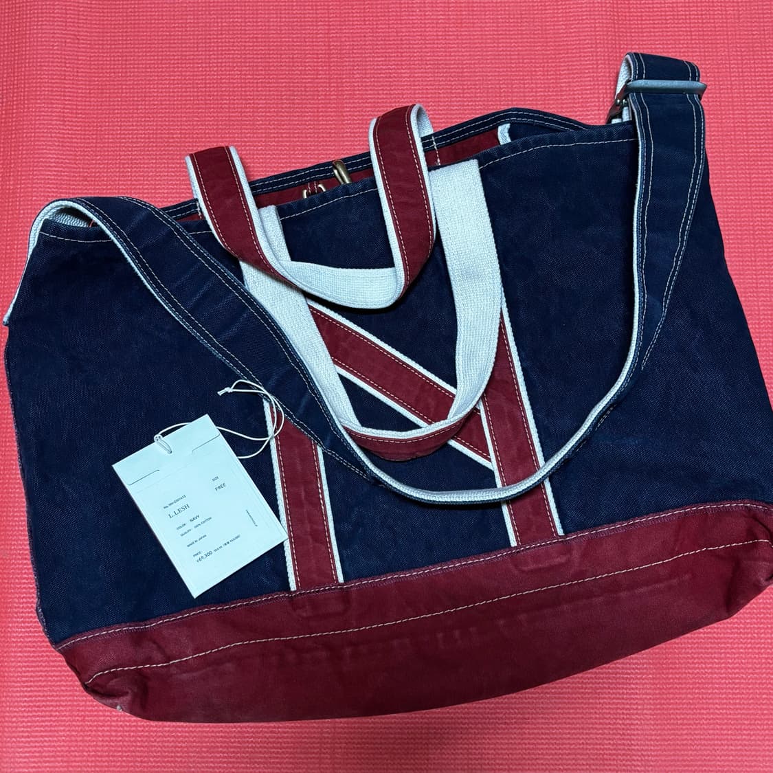 나이스네스 L.LESH 토트백 네이비 상품이미지2