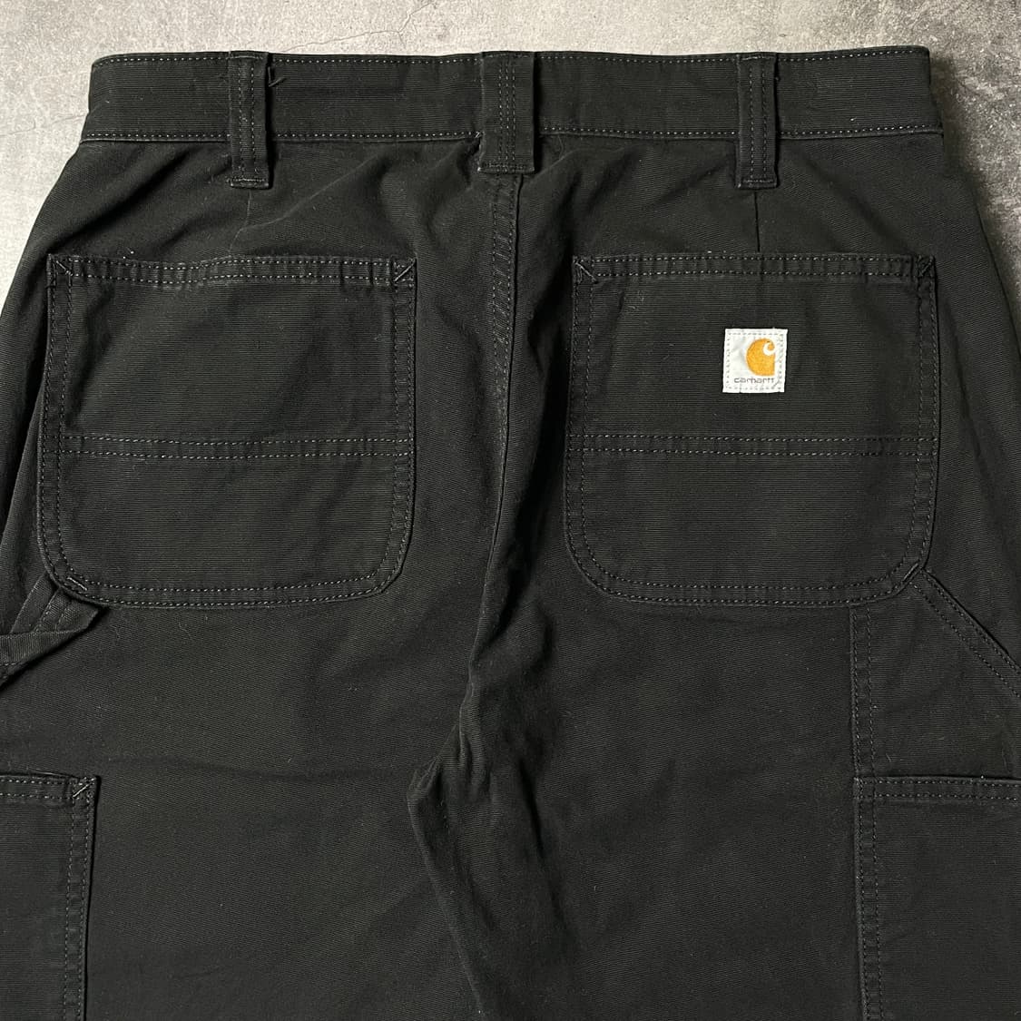 CARHARTT 칼하트 블랙 루즈핏 더블니 카펜터 워크 팬츠 A00976 상품이미지7