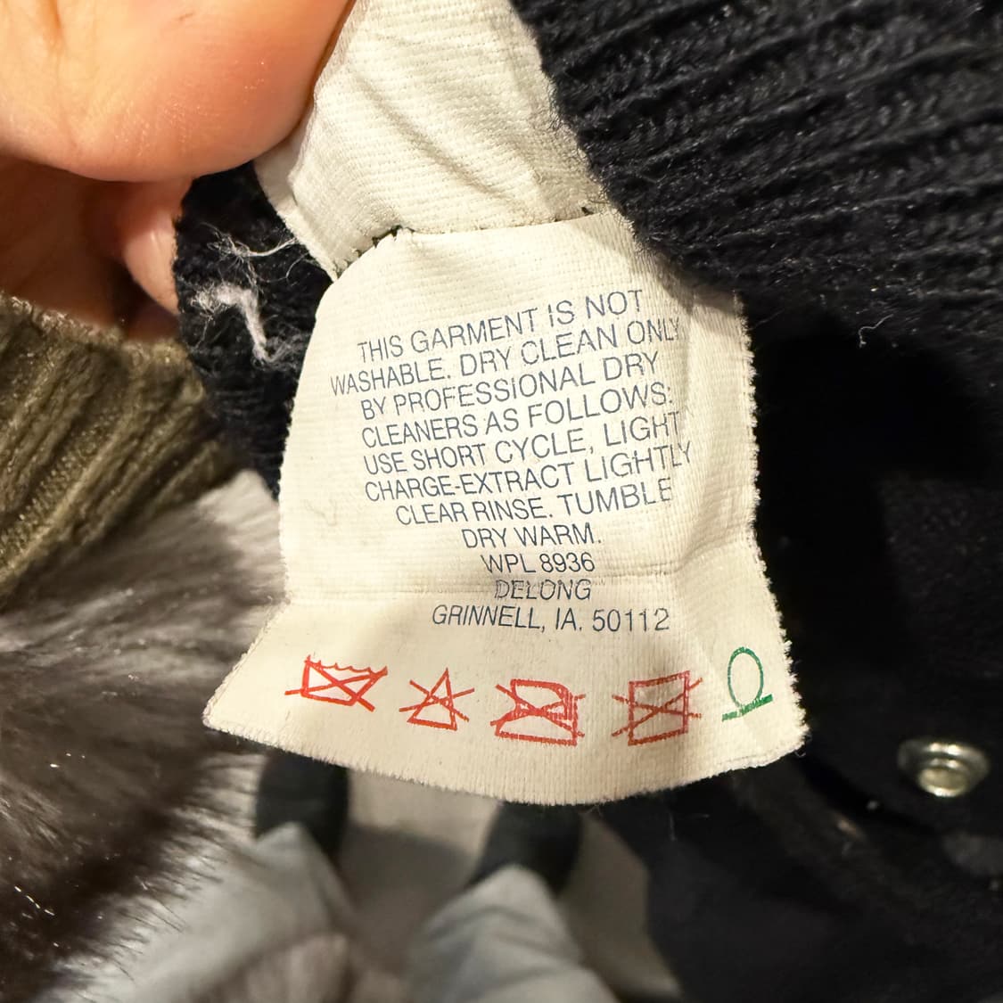 DeLong 드롱 오리지널 NHL 울 바시티자켓 레더포켓 마스코트 디테일 상품이미지7