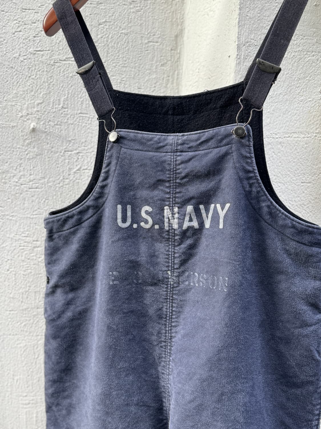 레어) 40s 대전용 미해군 스텐실 오버롤 (라지) 상품이미지2
