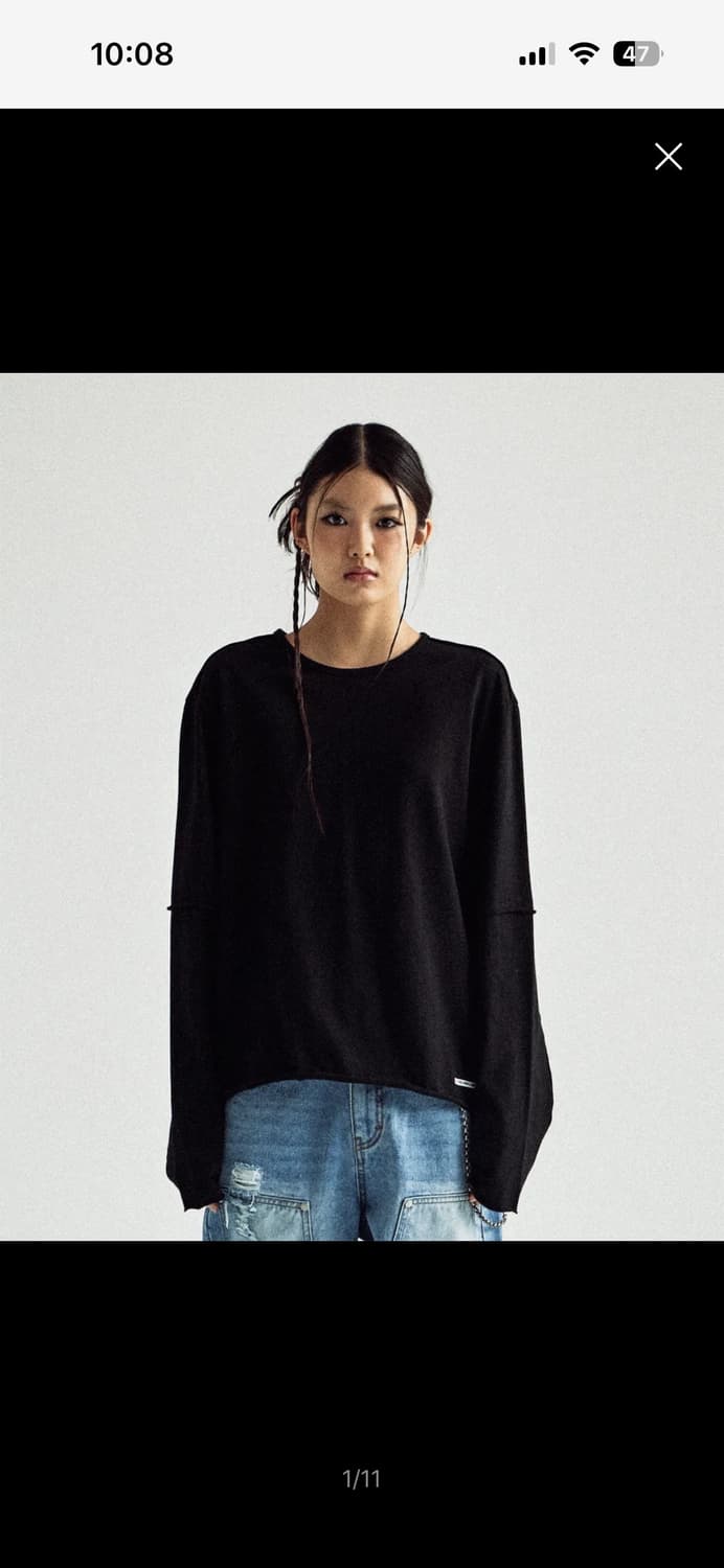 더바이닐하우스 컷오프 레이어드 티 상품이미지1