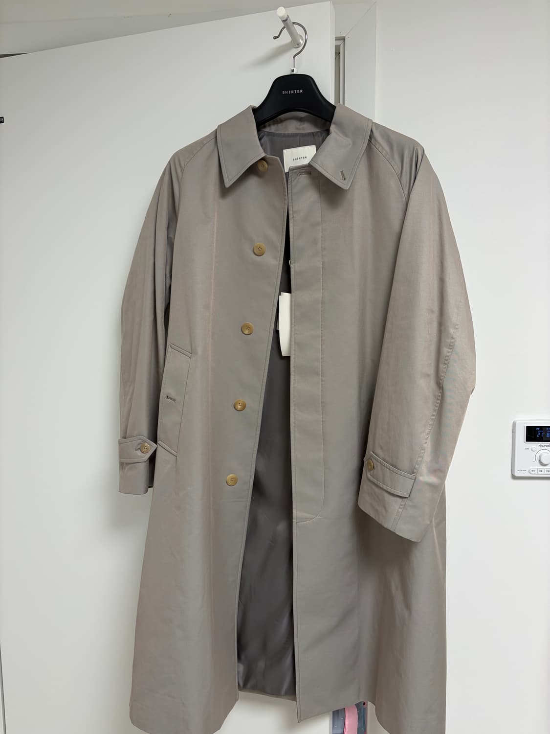 셔터 솔라로 개버딘 트렌치 발마칸 코트 상품이미지1