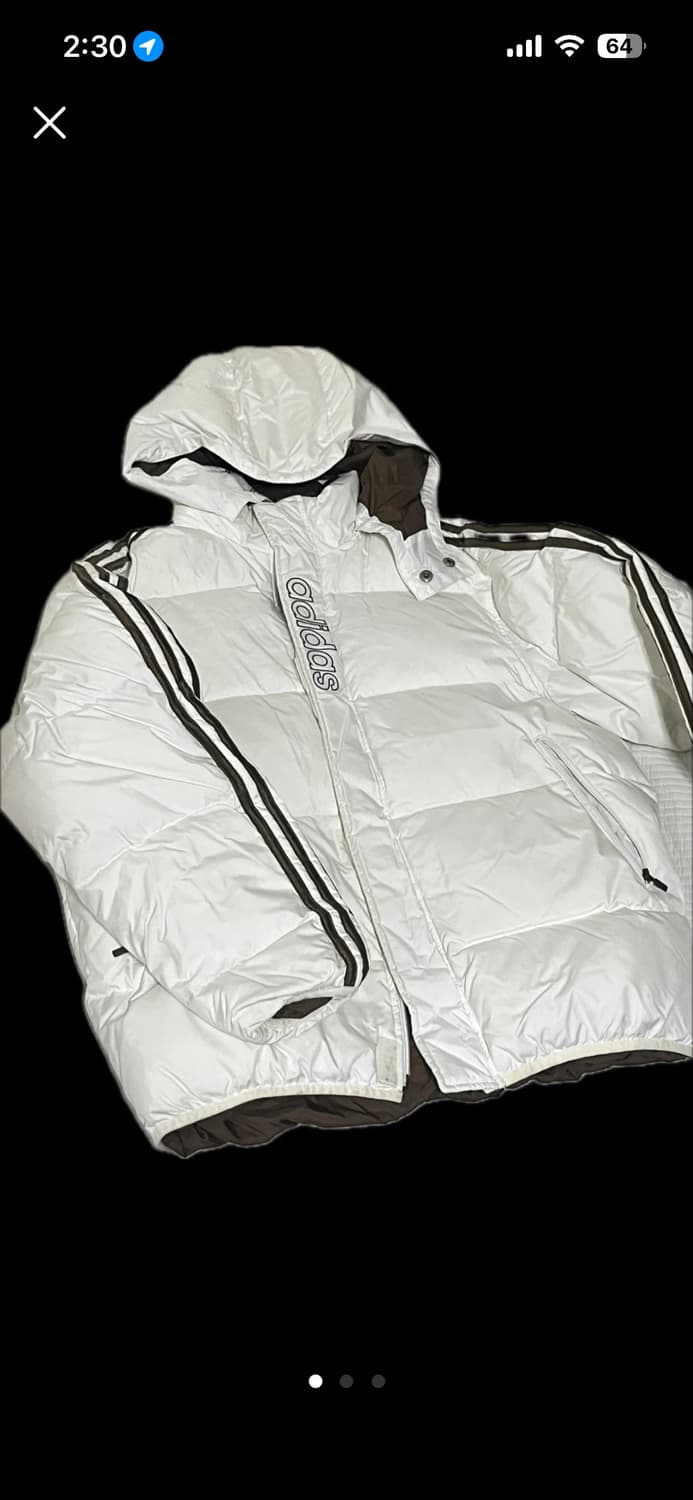 아디다스 패딩 흰갈  상품이미지2