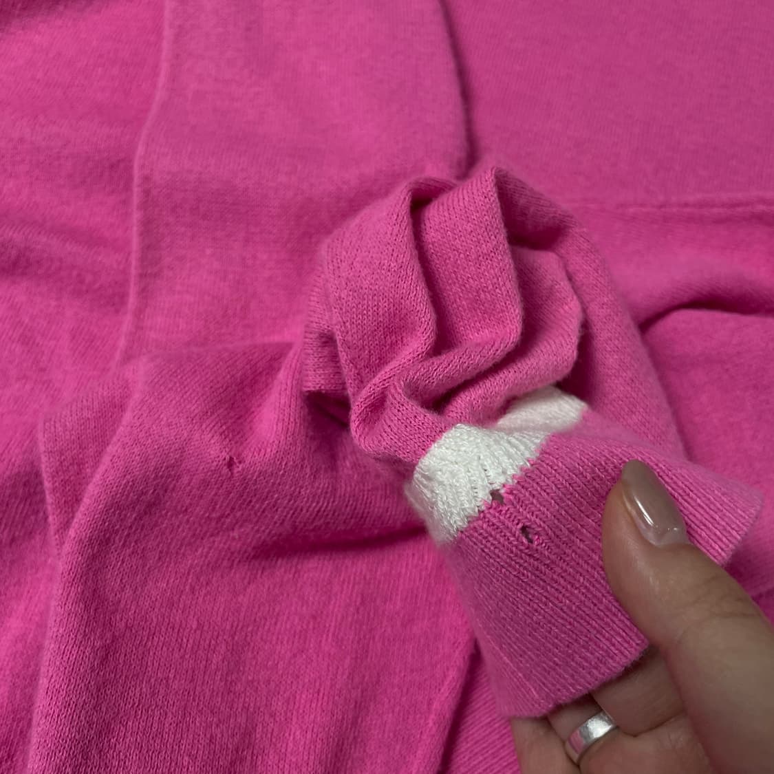 WAAC 핫핑크 캐릭터로고 긴팔 니트 3 상품이미지6