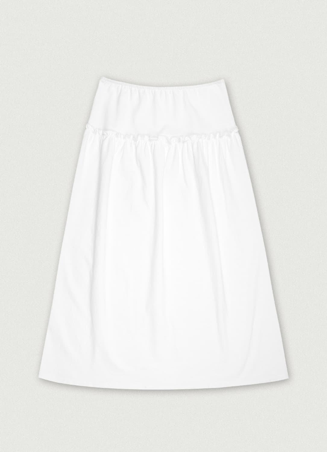 (1회착용) 러브바이무드 테라스 셔링 스커트 _ 화이트 상품이미지5