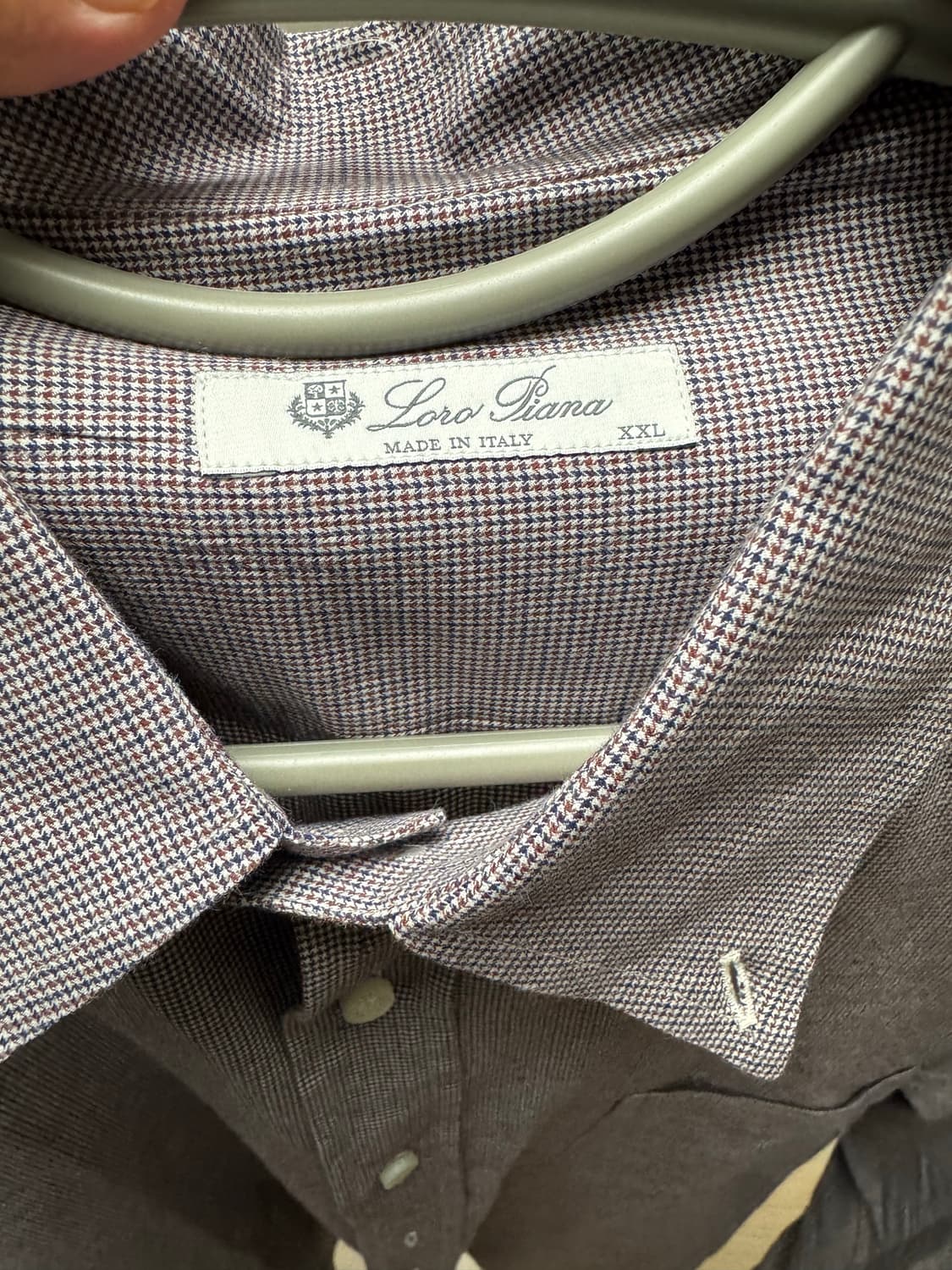 로로피아나 체크 셔츠(사이즈 XXL, 105~110) 상품이미지2