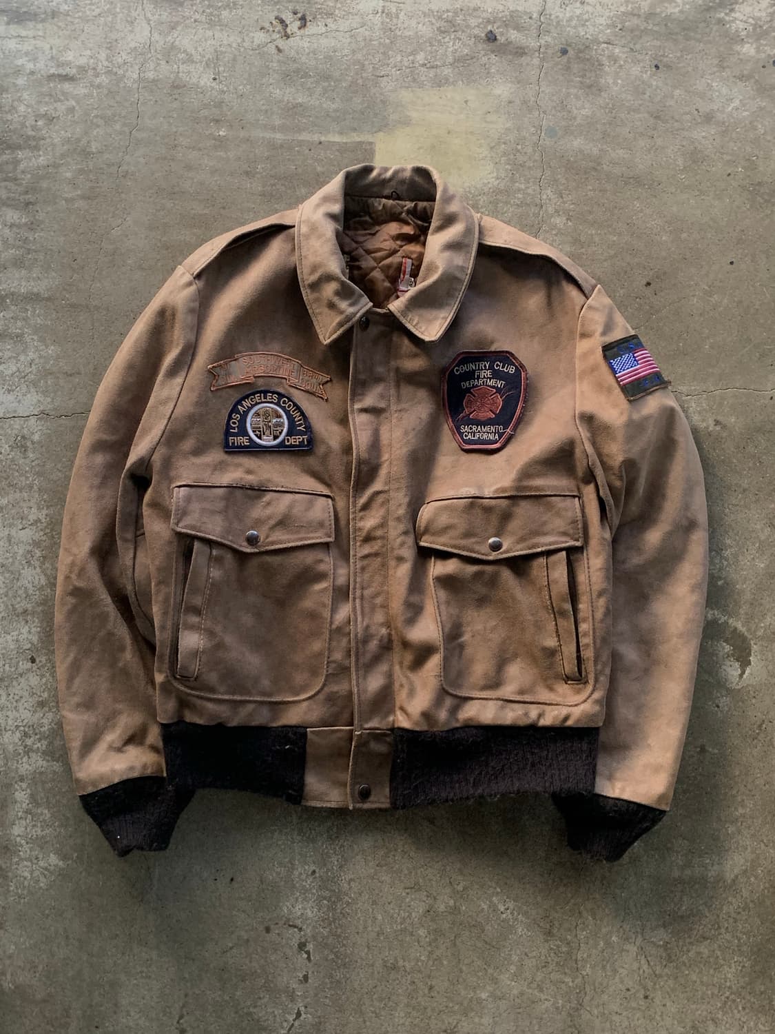 70-80s 시얼스 더 레더 샵 A-2 타입 레더 자켓 상품이미지1