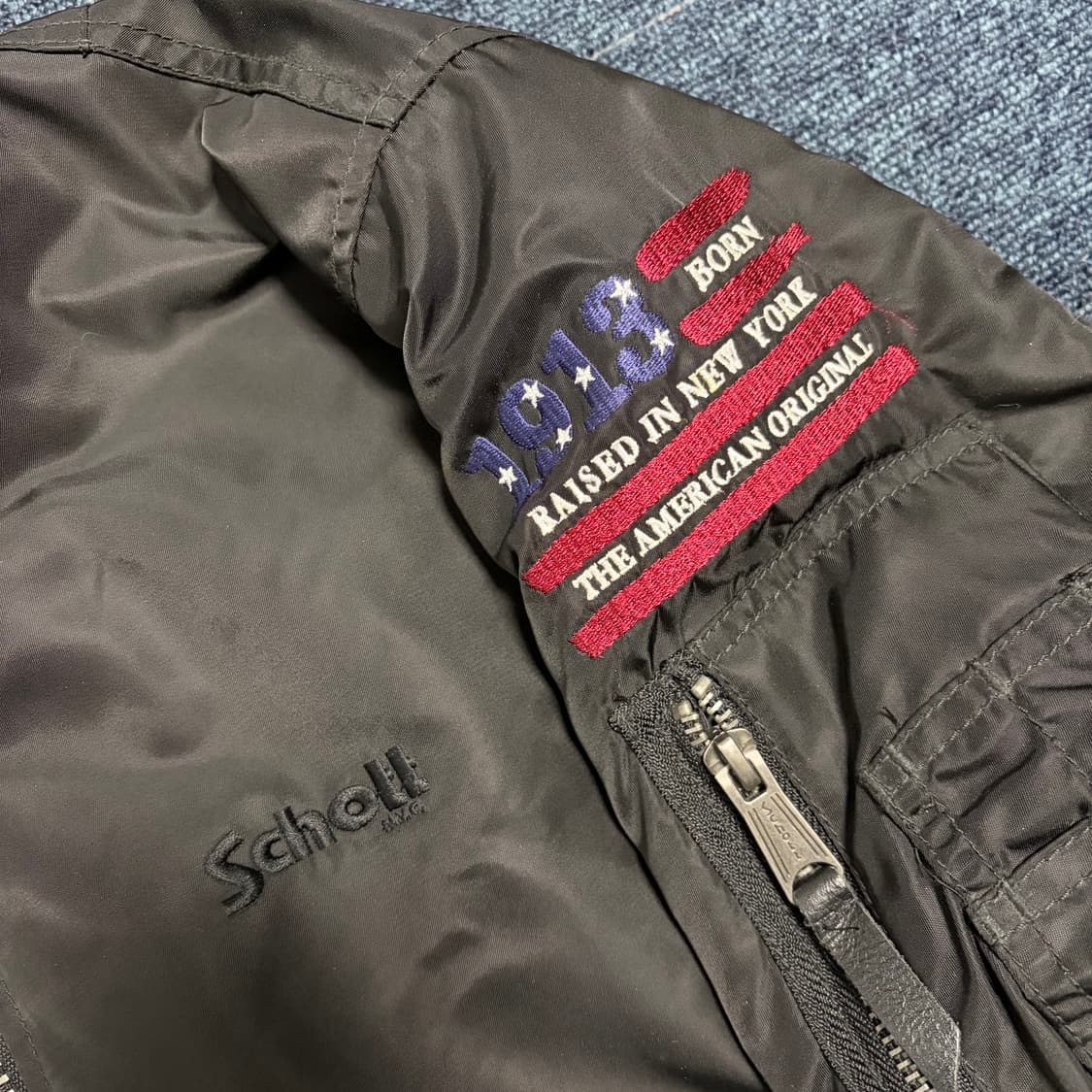 쇼트 ma-1 항공점퍼 블랙 상품이미지4