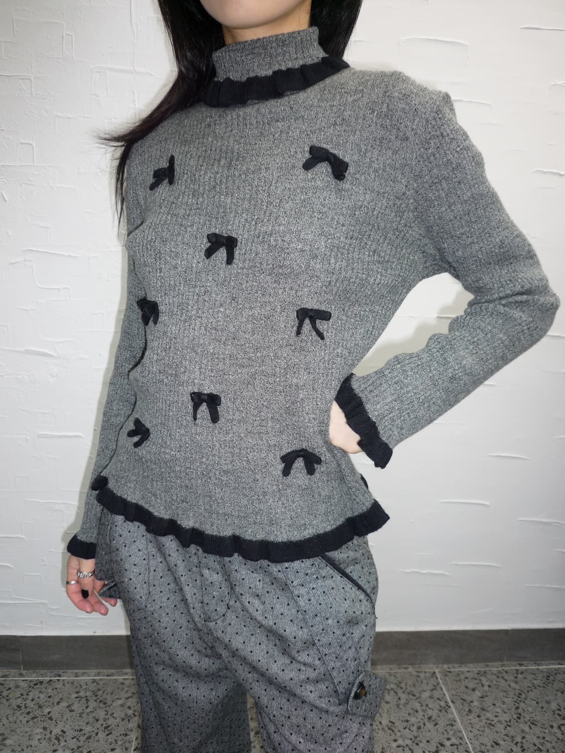 ribbons ruffle knit 상품이미지4