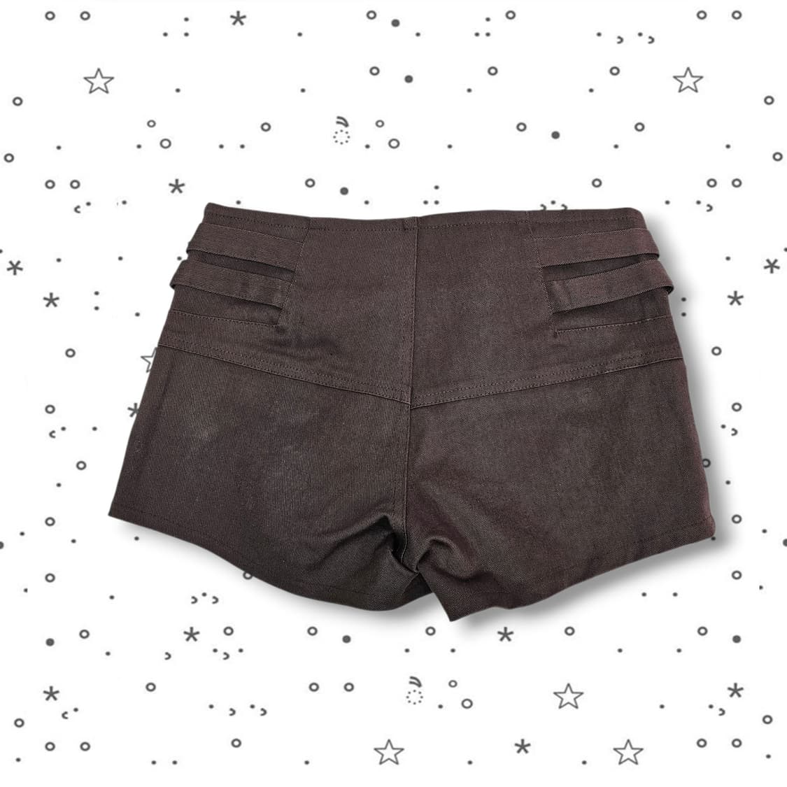  BASQUIAT 금장 버튼 브라운 숏팬츠 상품이미지4