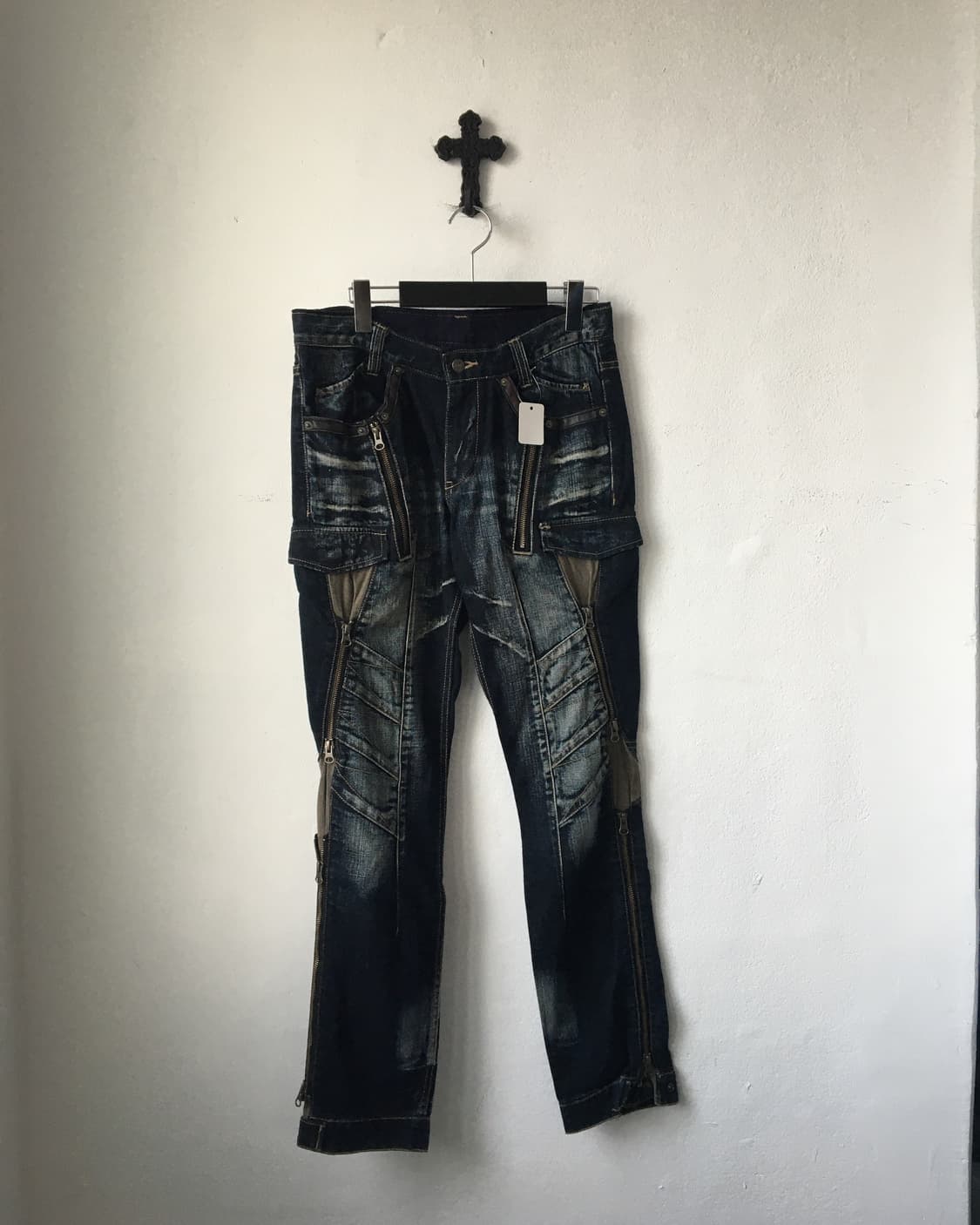 Zipper washing point denim pants 상품이미지2
