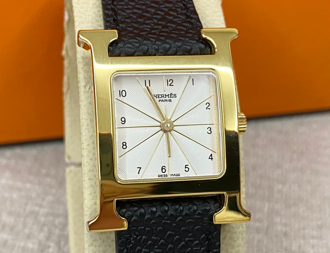 에르메스 H아워 1.201 금장 여성용 쿼츠 PM 스몰 사이즈 상품이미지1