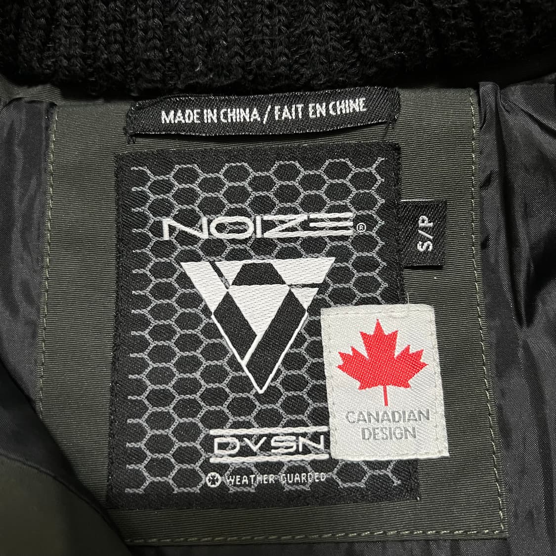 노이즈 디비전 니트배색 후드 패딩 점퍼 [다크 카키] S/95 상품이미지5