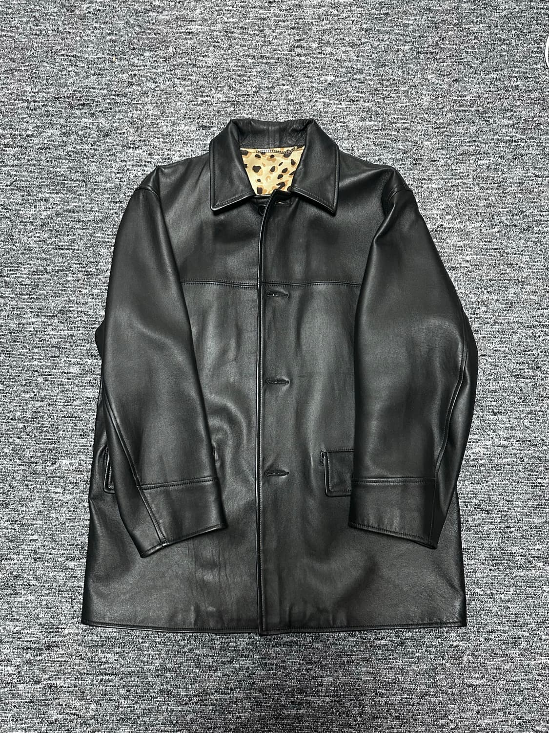 와코마리아 레더 카코트(레오파드) 상품이미지2