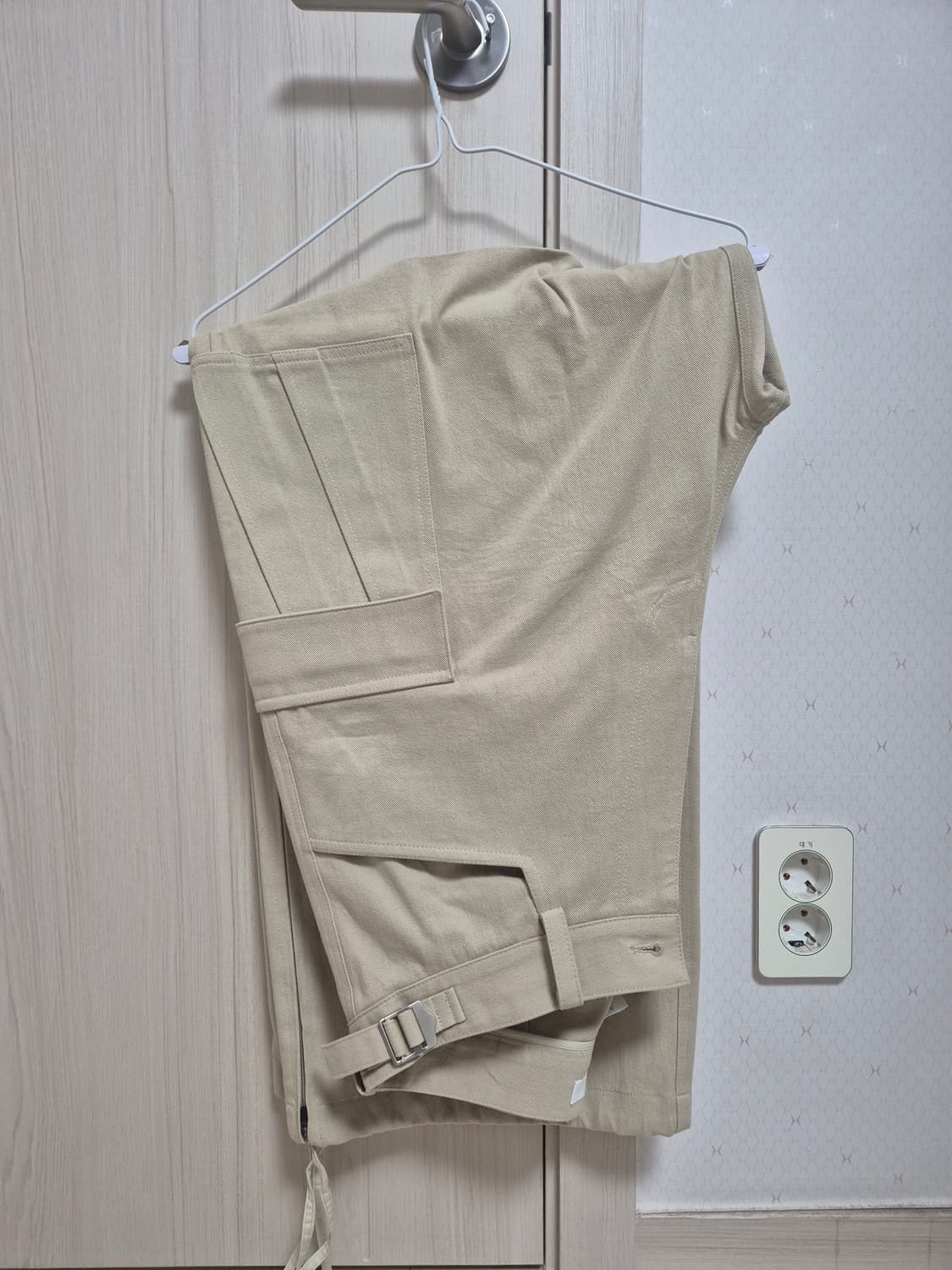 [2] 논노드 사이드 지퍼 카고팬츠 베이지 상품이미지3