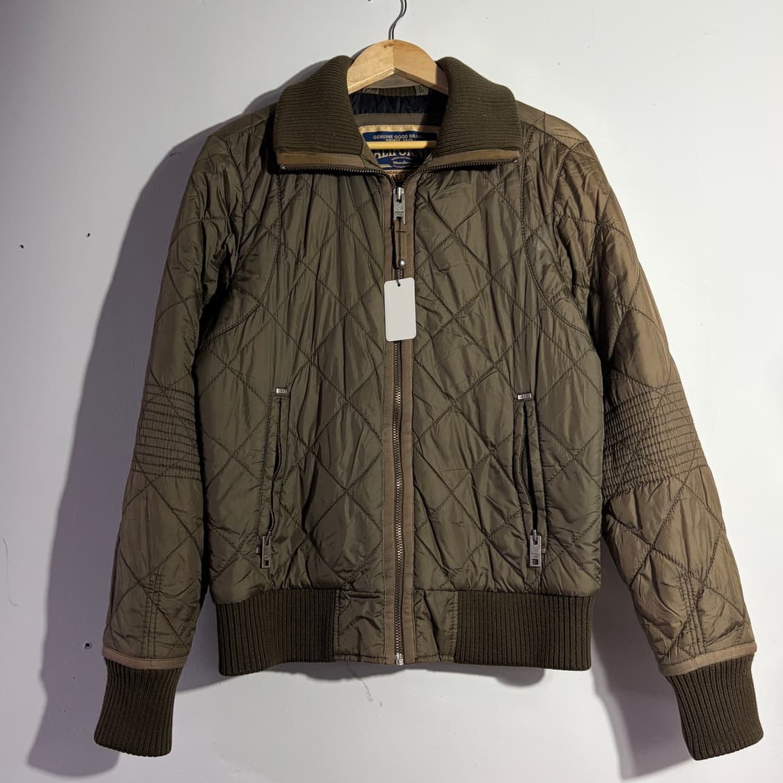 WHOAU 후아유 퀼팅 카키 집업 자켓 (L) 상품이미지1