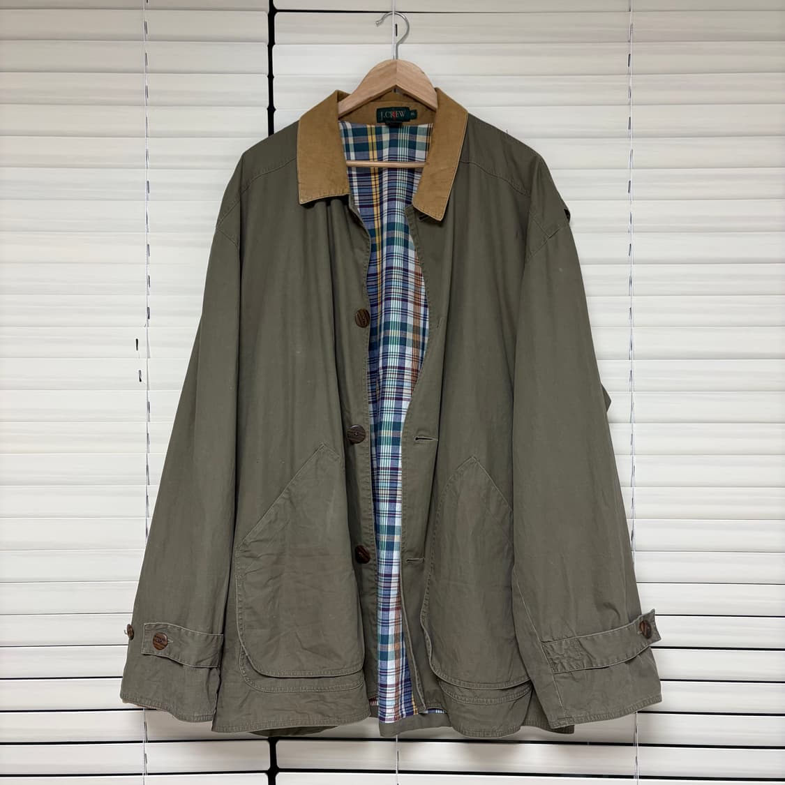 90s 제이크루 J. Crew 코튼 플란넬 카코트 자켓 XL 상품이미지1