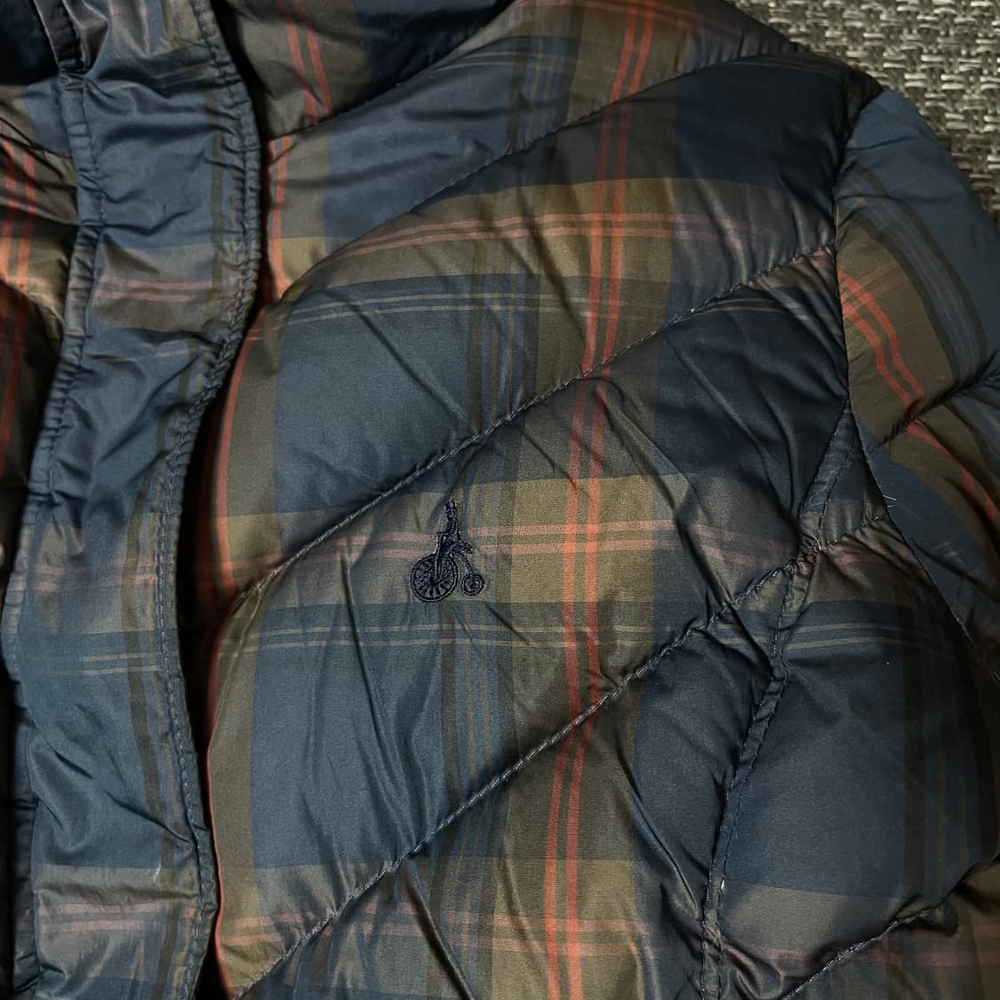 빈폴 키즈 빈티지 컬러 배색 체크 다운 패딩 상품이미지4