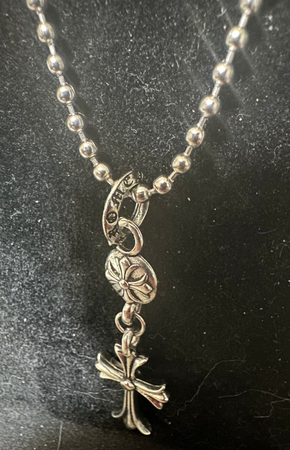 크롬스타일크로스 볼 목걸이 남여공용남여공용 상품이미지3