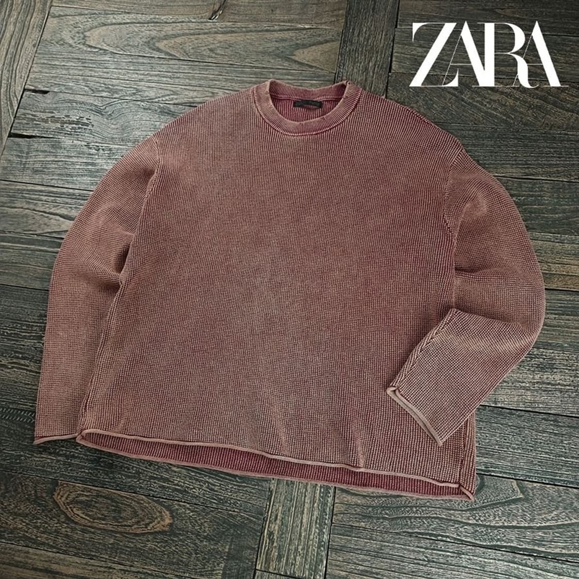 [자라] 빈티지 워시드 오버핏 롱슬리브 긴팔티 M19512 상품이미지1