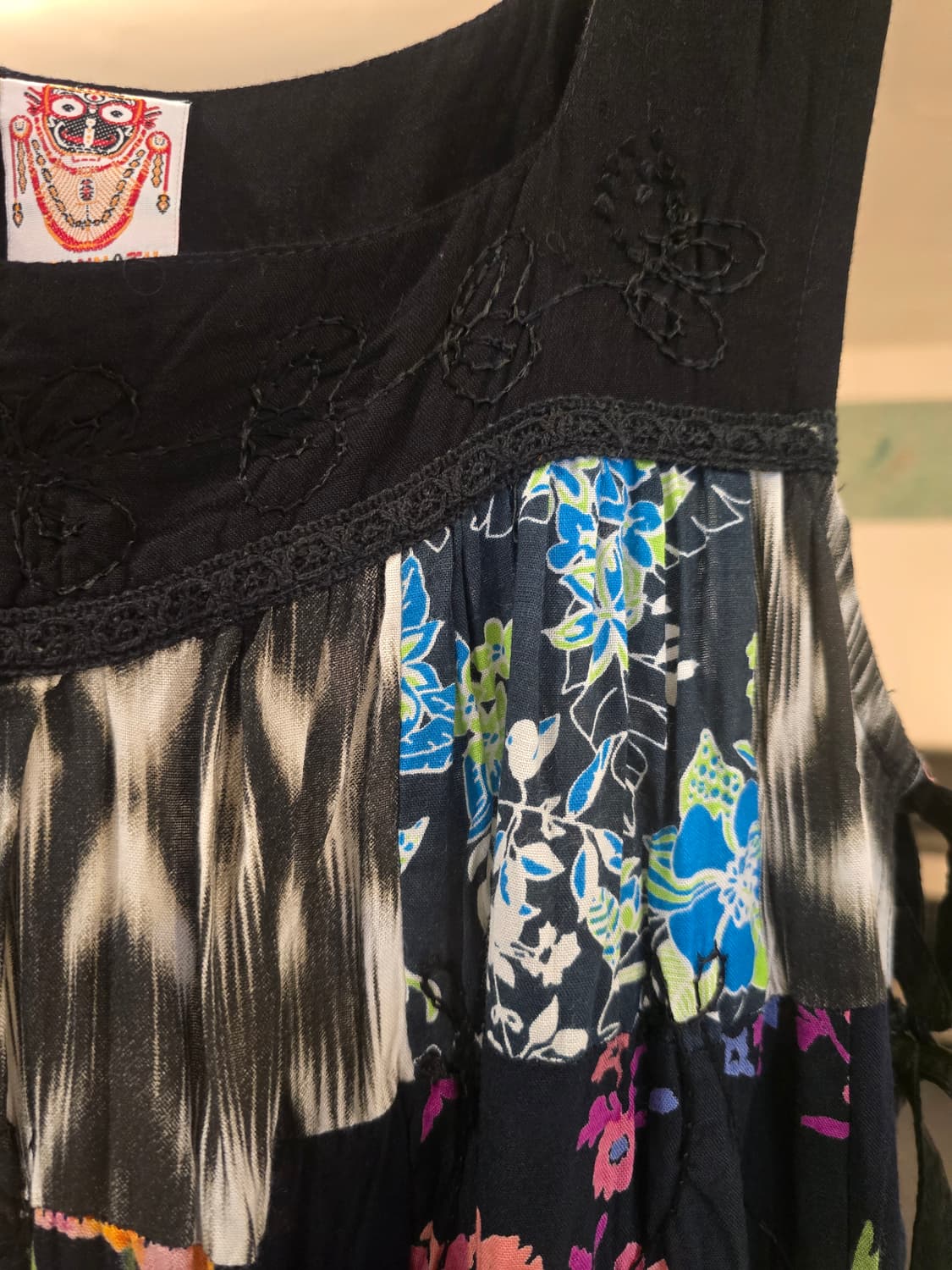 JAGANNATH 패치워크 패턴 원피스 상품이미지4