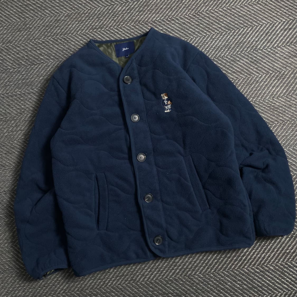 Yali 예일 퀼팅 플리스 자켓 네이비 y 5029 상품이미지1