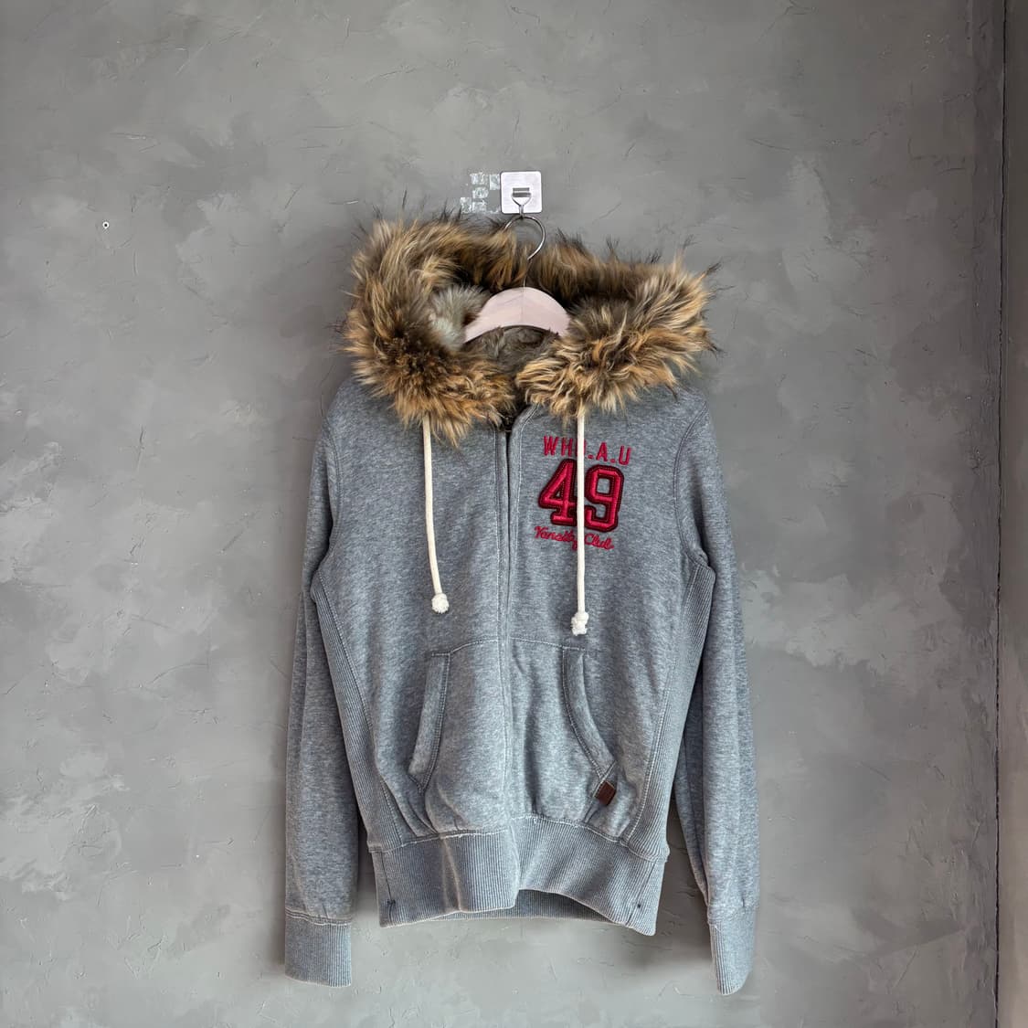 후아유 울프조 후드집업 그레이 상품이미지1