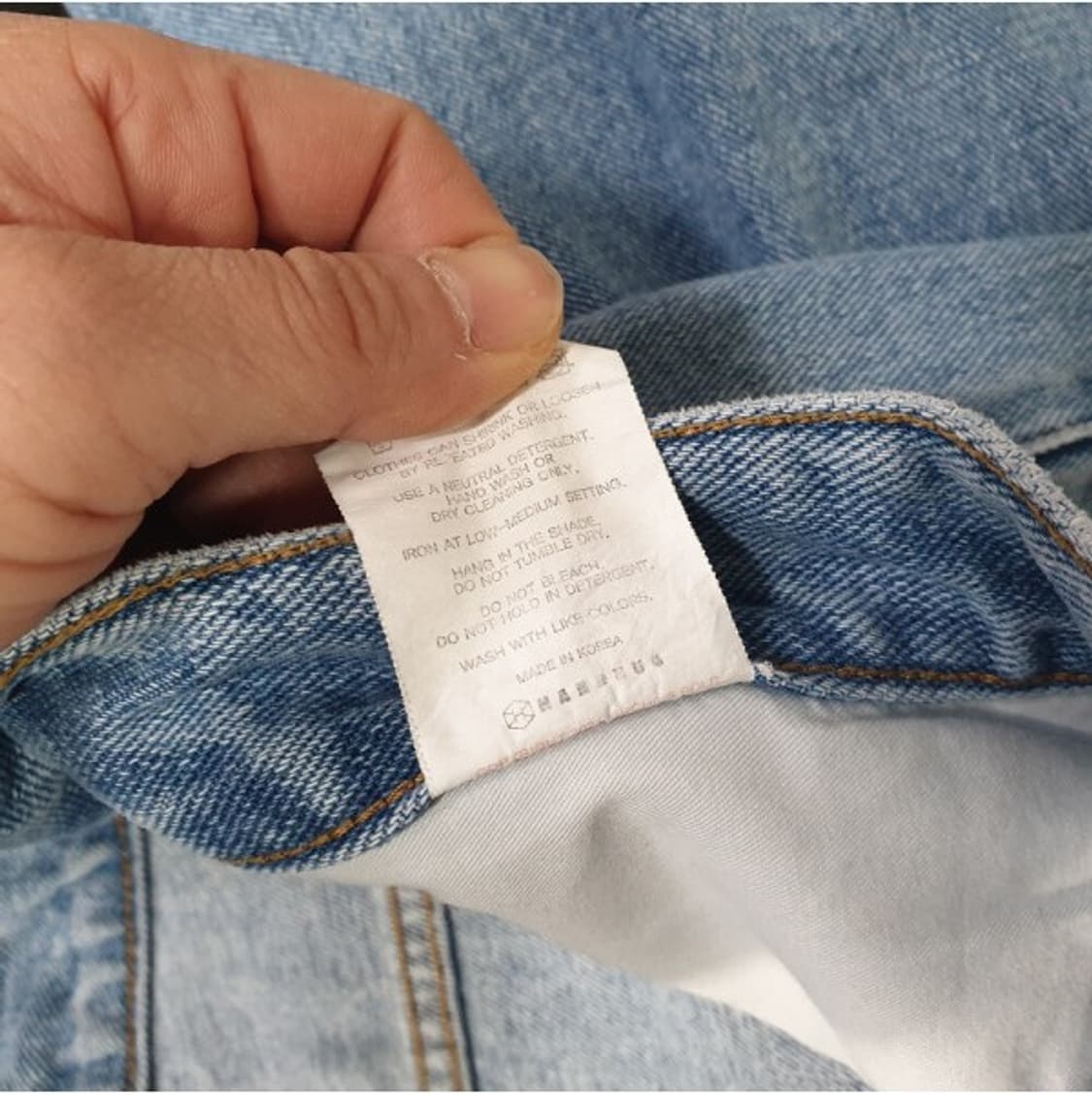 아카이브볼드 버닝데님 와이드팬츠 L 상품이미지6