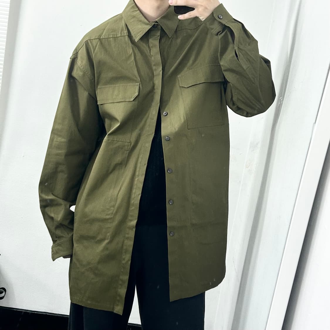 릭오웬스 TE 마테리얼 셔츠 자켓 상품이미지1