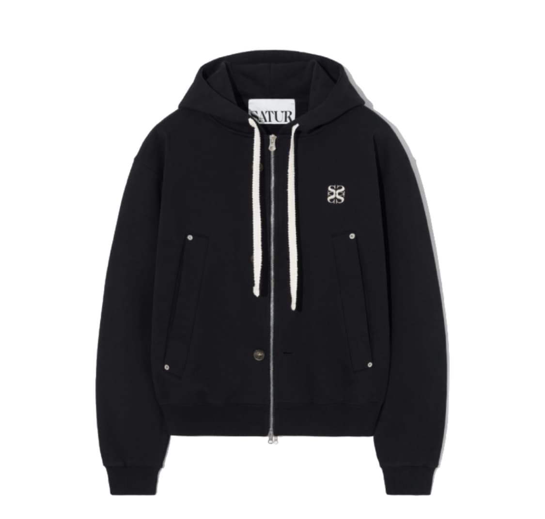 세터 테오 코튼 올 데이 후드 집업 팔레트 블랙 상품이미지1