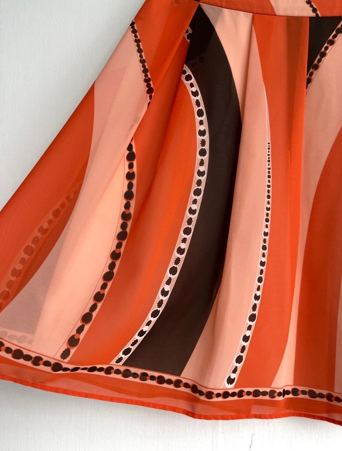 오렌지 무드 드로잉 플레어 스커트 상품이미지3