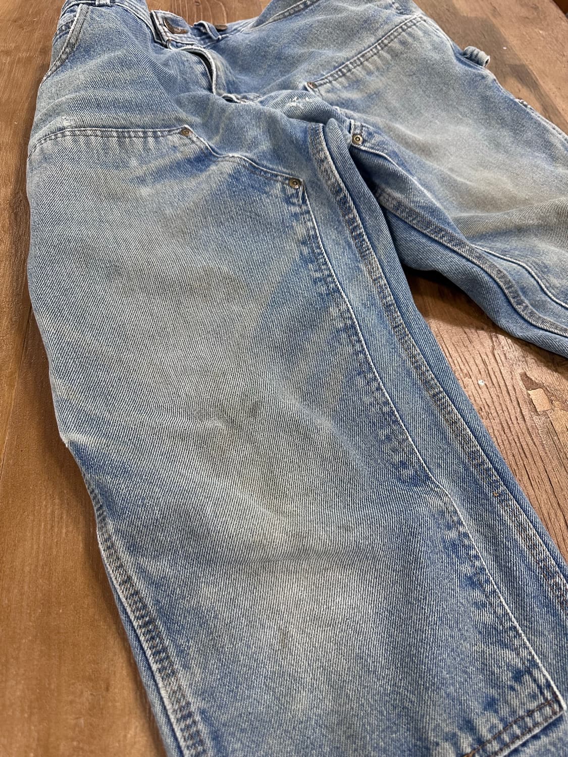 90s KEY 더블니 카펜터 데님 팬츠 상품이미지4