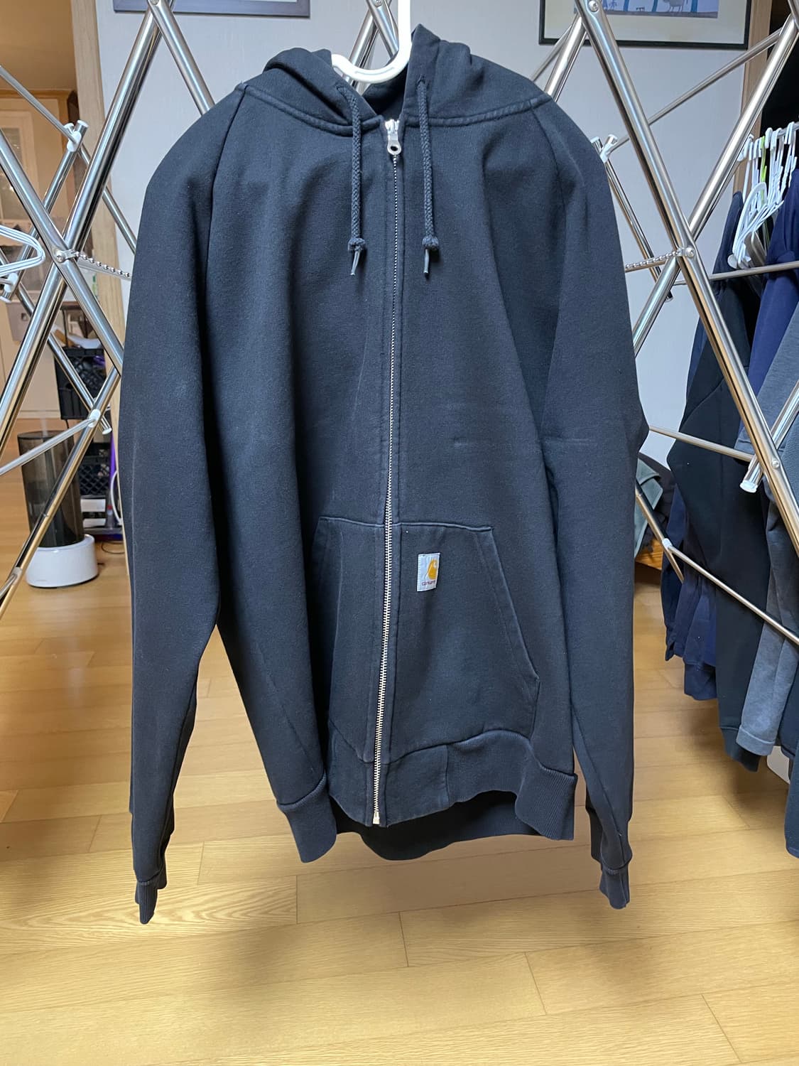 드라이 완료) 칼하트 WIP 검정 후드 집업 L 상품이미지1