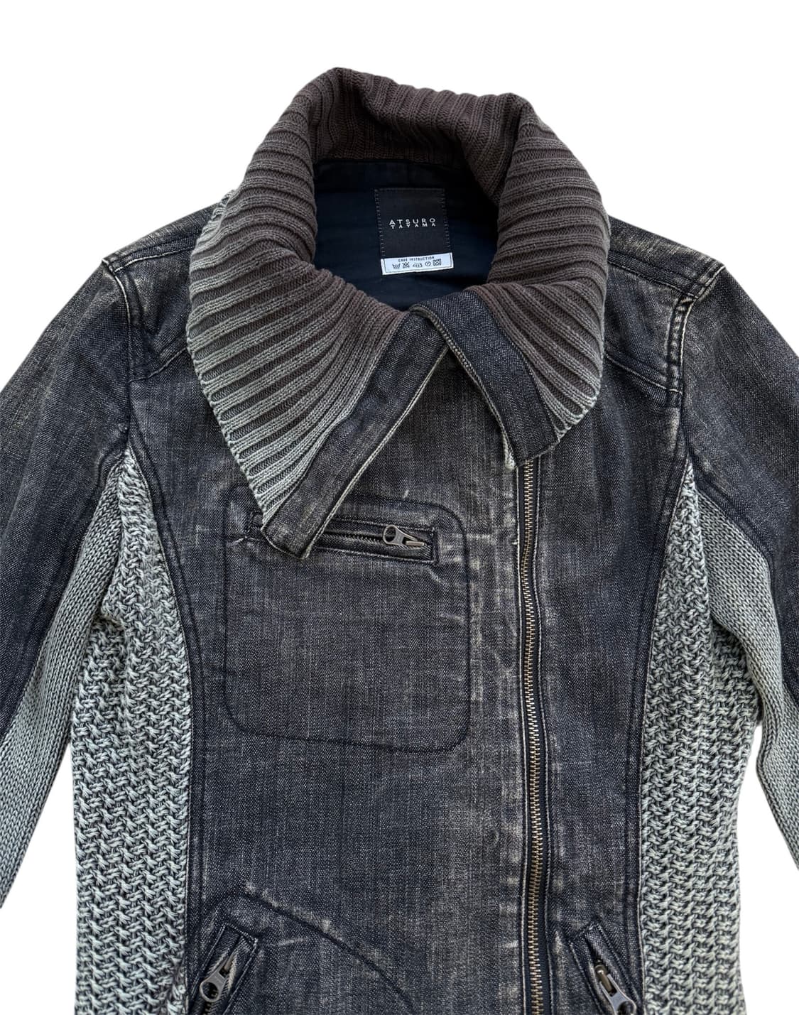 아츠로 타마야 하이넥 데님 니트 자켓 상품이미지6