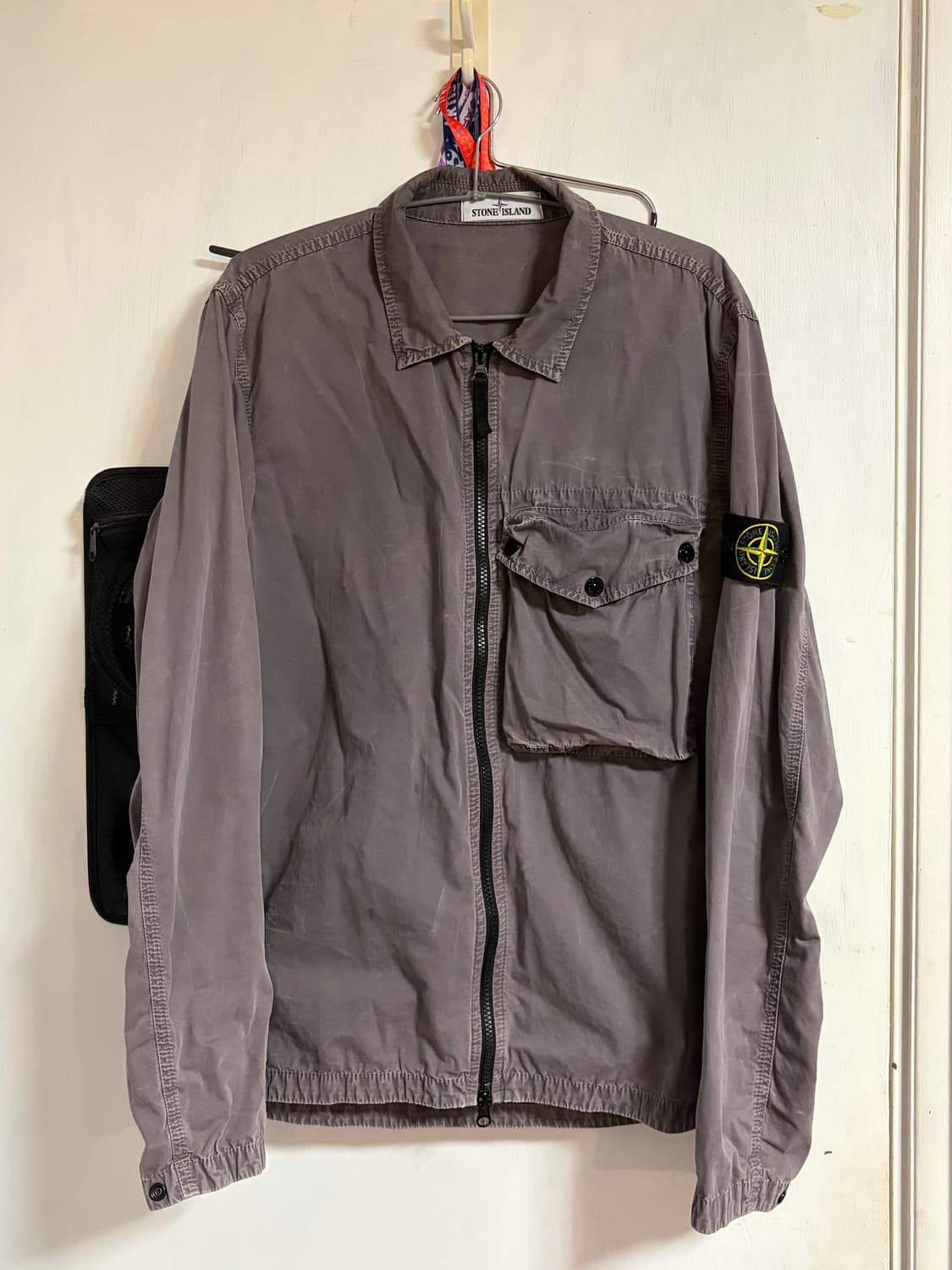 스톤아일랜드 올드이펙트 오버셔츠 퍼플 그레이 L 상품이미지2