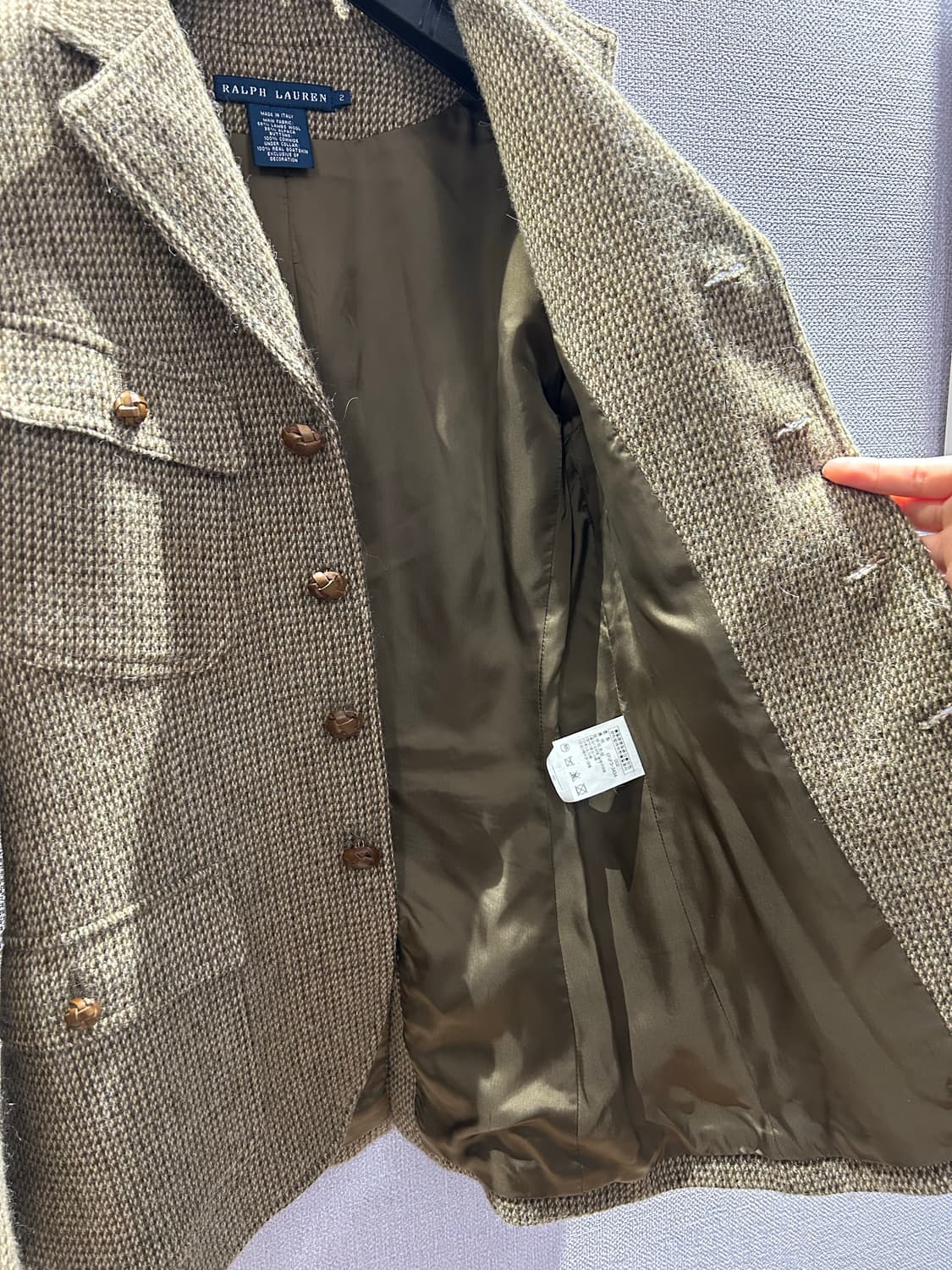 랄프로렌 이태리 메이드 알파카 블렌드 사파리 블레이저 상품이미지7