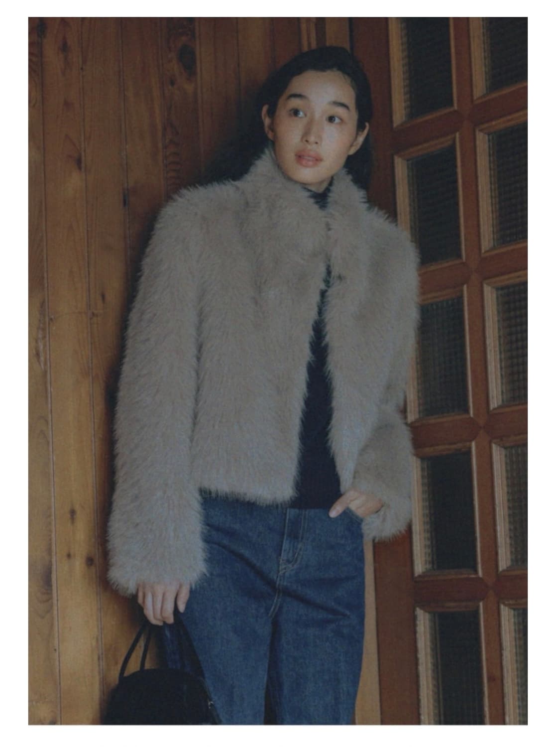 망고매니플리즈 앤티크 퍼 자켓 그레이 상품이미지1