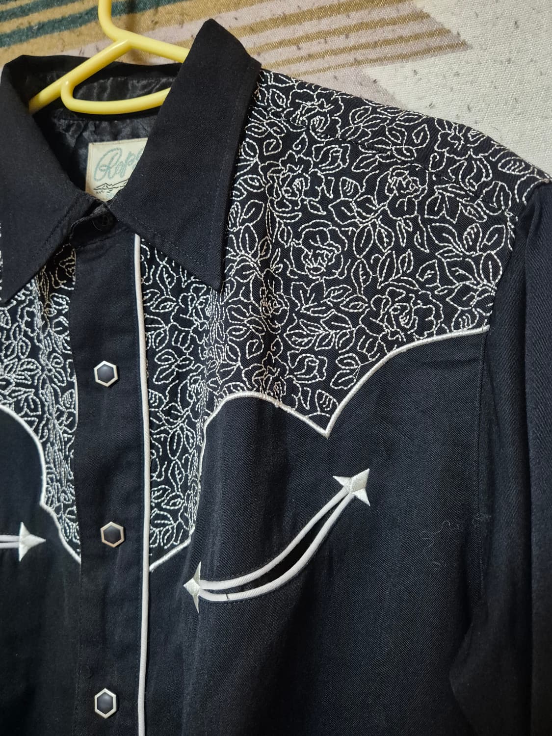 플라워 패턴 자수 웨스턴 셔츠 상품이미지3