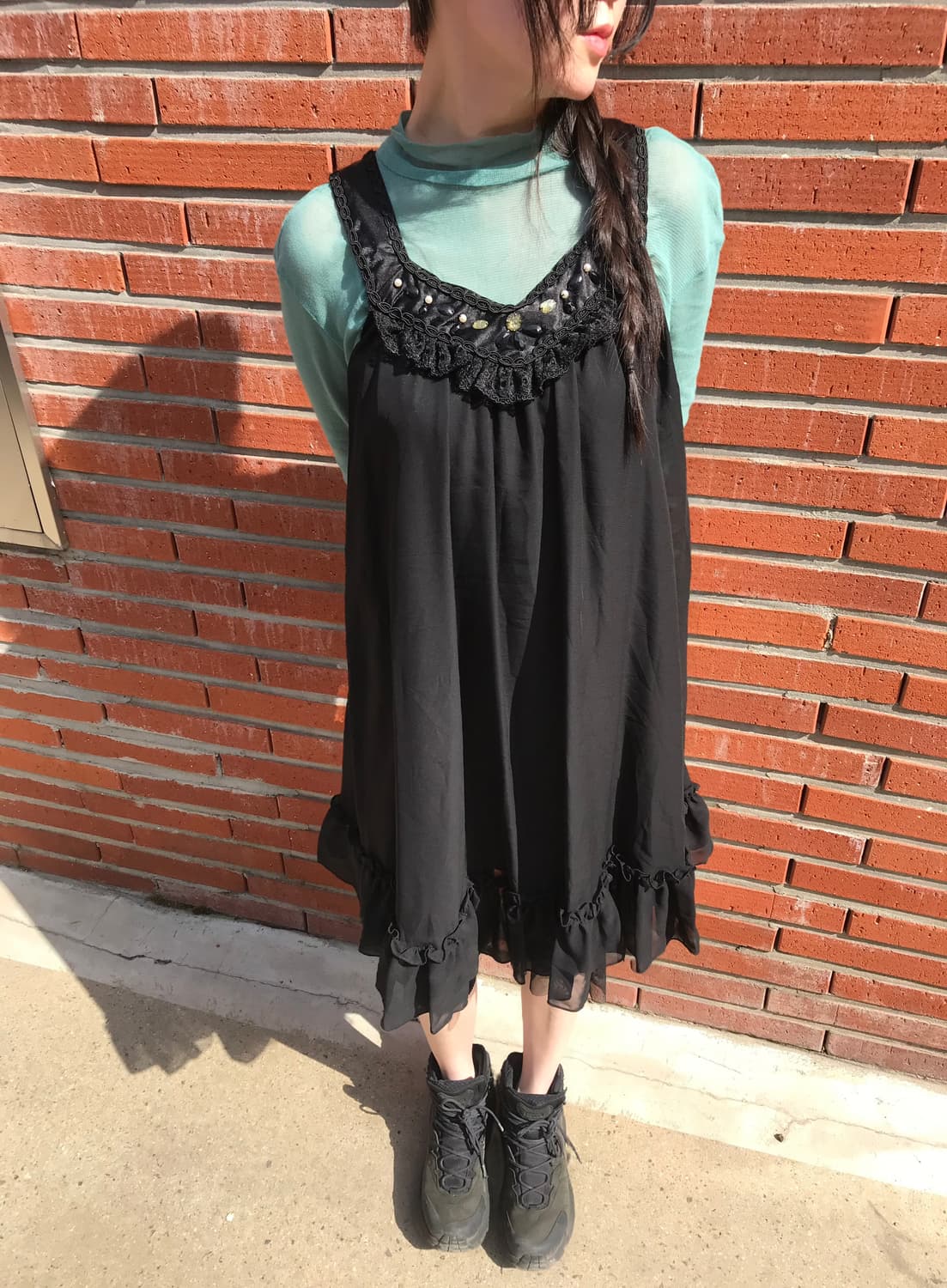 vintage mint mesh top 상품이미지3