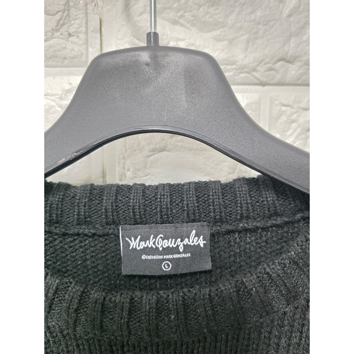 택포// 마크 곤잘레스블랙 니트 L 상품이미지2