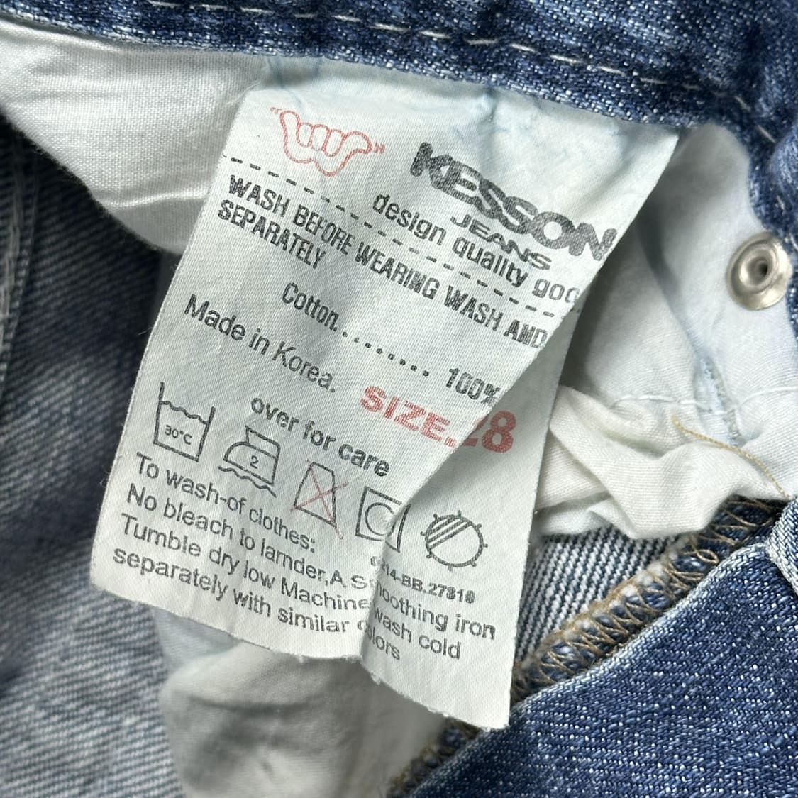 28 VTG 빈티지 와이드핏 카펜터 워싱 데님팬츠 상품이미지5