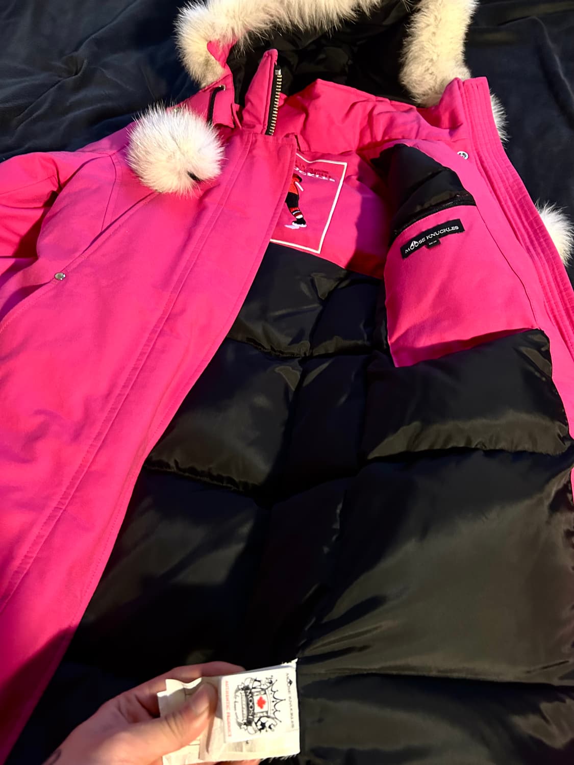 Moose Knuckles Pink Fur Jacket 상품이미지5